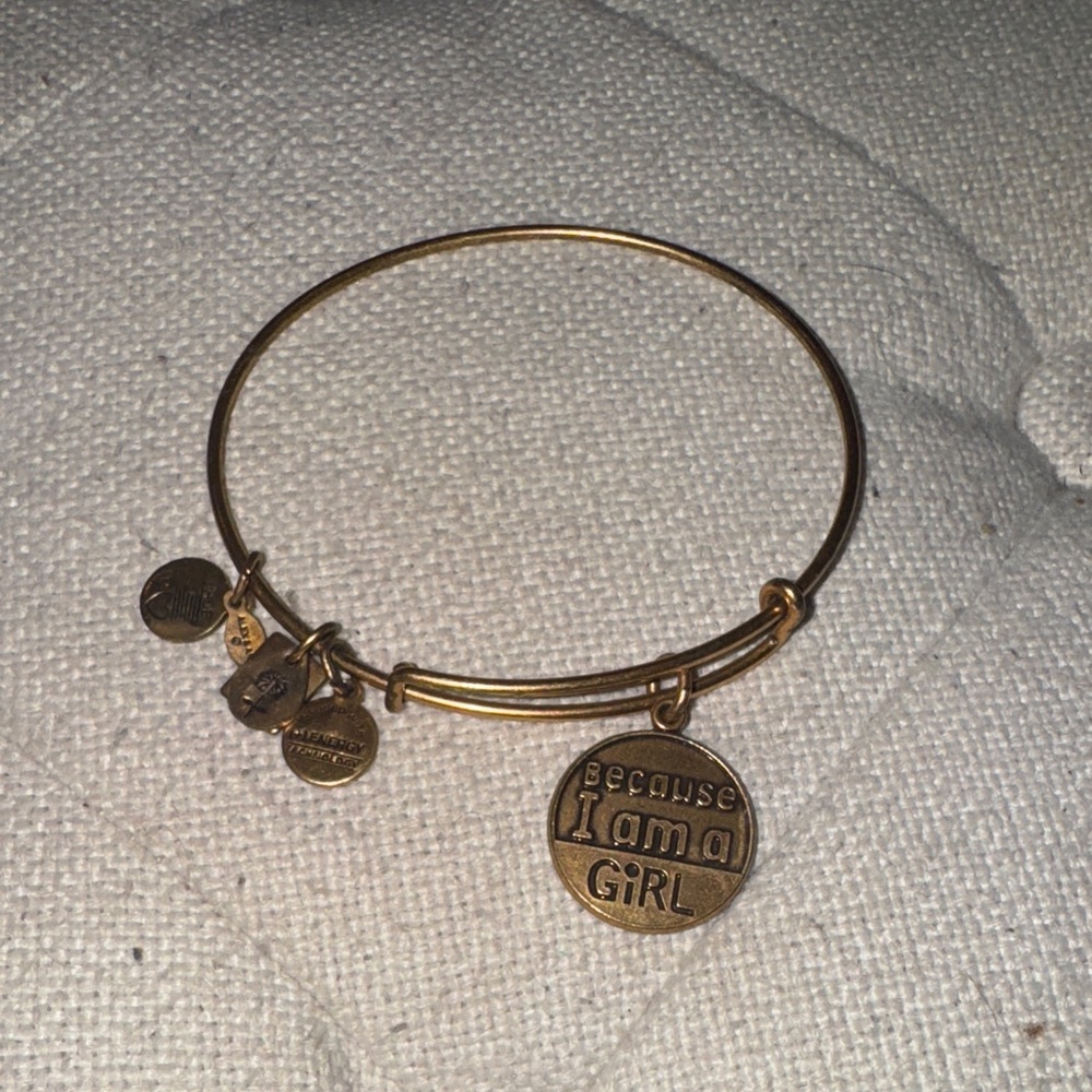 Gold Alex and Ani Charm Bangle Bracelet